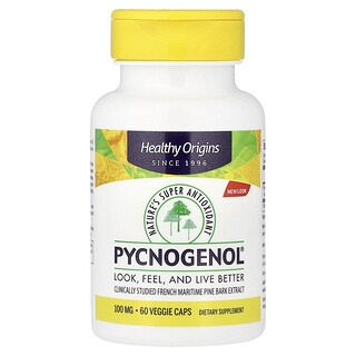 Healthy Origins, Pycnogenol®, 100 mg, 60 Veggie Caps