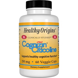 Healthy Origins, Когнизин (цитиколин), 250 мг, 60 вегетарианских капсул