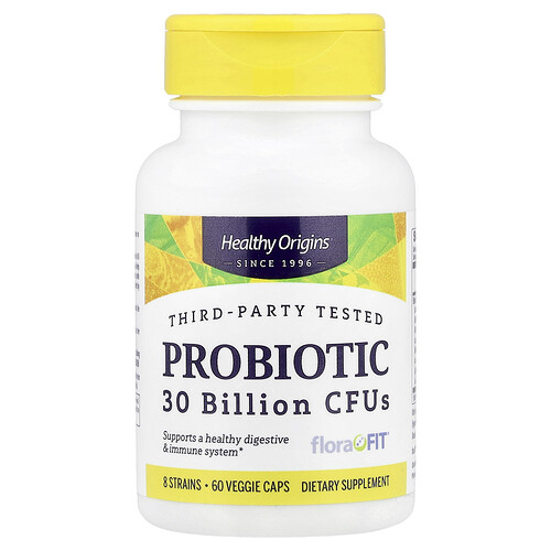 Healthy Origins Natural Probiotic Cfus Supplement Vitamin | 30 Billion CFU | 60 Vcaps