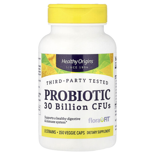 Healthy Origins Natural Probiotic Cfus Supplement Vitamin | 30 Billion CFU | 150 Vcaps