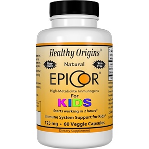 Healthy Origins, EpiCor для детей, 125 мг, 60 капсул