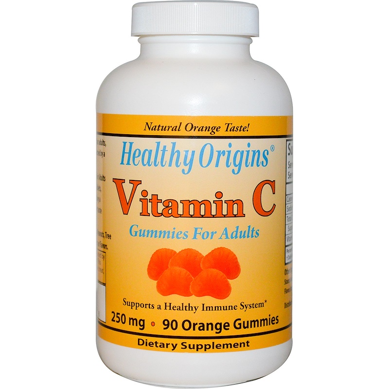 Healthy Origins, Vitamin C, Gummies For Adults, 250 mg, 90 Orange
