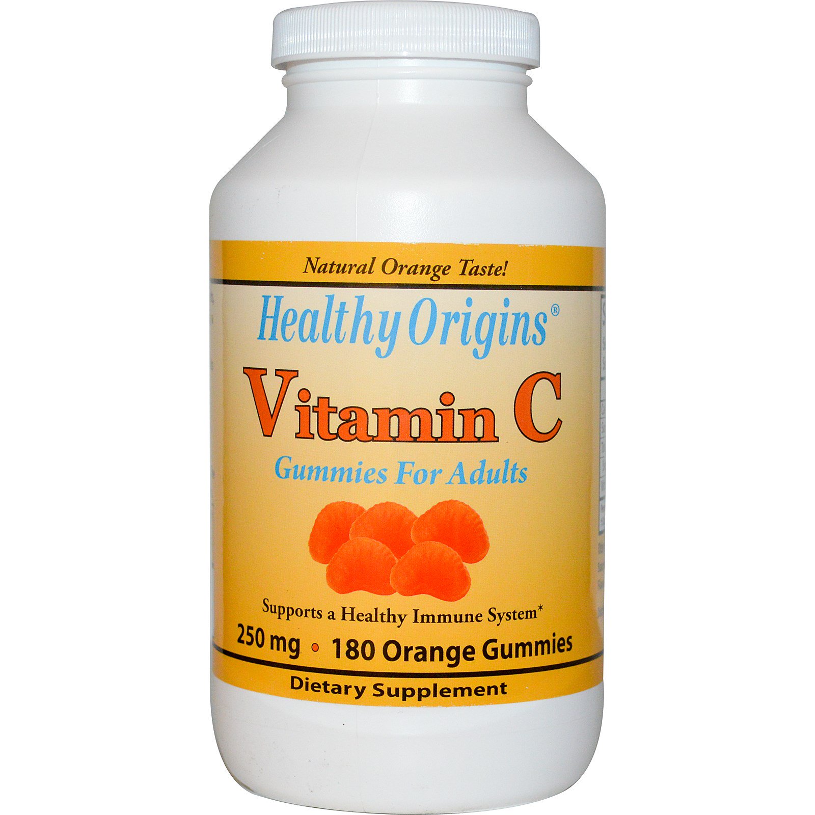 Healthy Origins, Vitamin C, Gummies For Adults, 250 mg, 180 Orange