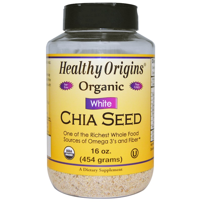 Healthy Origins, Organic White Chia Seed, 16 oz (454 g) iHerb