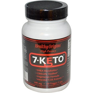 Healthy Origins, 7-Кето, 100 мг, 60 вегетарианских капсул