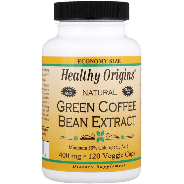 Healthy Origins, Green Coffee Bean Extract, 400 mg, 120 Veggie Capsules ...