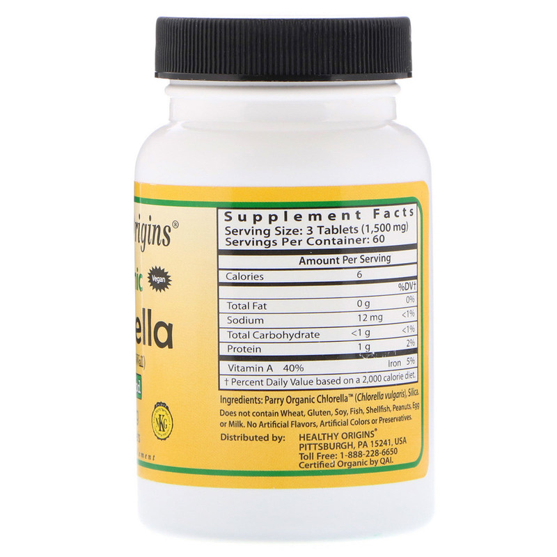 Healthy Origins, Organic Chlorella, 500 mg, 180 Tablets iHerb