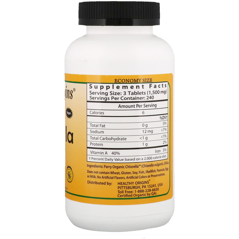 Healthy Origins, Organic Chlorella, 500 mg, 720 Tablets iHerb