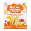 旺旺, Baby Mum-Mum™ 米饼，有机超级热带水果味，12 块装，2 块/袋，1.76 盎司（50 克）/袋