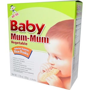 Купить Hot Kid, Baby Mum-Mum овощные рисовые сухари, 24 сухаря, 50 г каждый  на IHerb