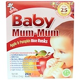 Отзывы о Baby Mum-Mum, рисовые галеты с яблоком и тыквой, 24 сухарика, 1,76 унции (50 г)