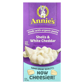Annie's Homegrown, Caracoles & cheddar blanco, macarrones & queso, 6 oz (170 g)