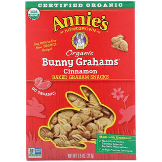 Annie's Homegrown, 유기농 Bunny Grahams, 시나몬, 213g(7.5oz)