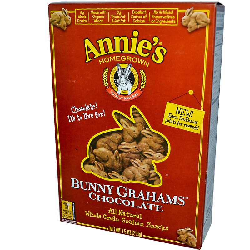 Annie's Homegrown, Bunny Grahams, Chocolate, 7.5 oz (213 g) iHerb