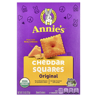 Annie's Homegrown, Organic Cheddar Squares, Original, 7.5 oz (213 g)
