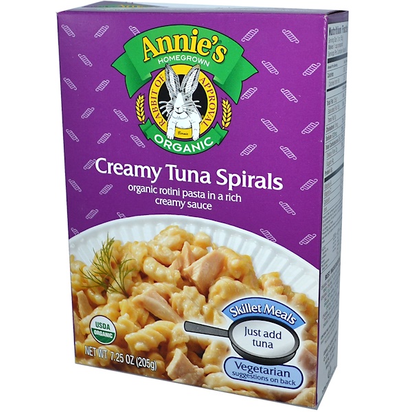 Annie's Homegrown, Organic Creamy Tuna Spirals, Skillet Meals, 7.25 oz (205 g) (Discontinued Item) 
