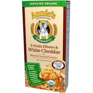 Отзывы о Аннис Хоумгроун, Macaroni & Cheese, 5-Grain Elbows & White Cheddar, Organic, 6 oz (170 g)