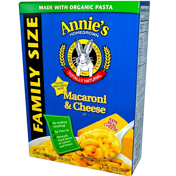 Annie's Homegrown, Макароны с сыром, Экономичная упаковка, 10,5 унций (298 г)
