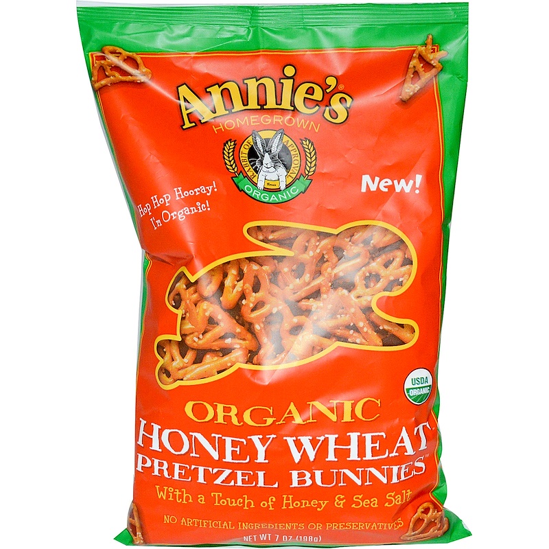 Annie's Homegrown, Organic, Honey Wheat Pretzel Bunnies, 7 oz (198 g
