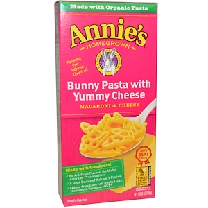 Annie's Homegrown, Макароны с сыром, паста с вкусным сыром, 6 унций (170 г)
