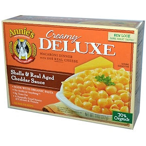 Annie's Homegrown, Делюкс обед. Ракушки с соусом из сыра чеддер 11 унции (312 г)