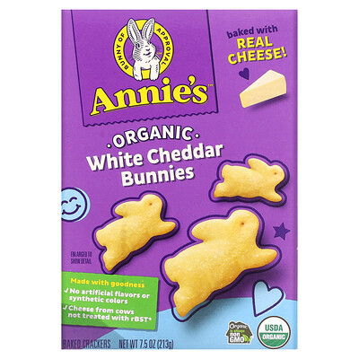 

Annie's Homegrown Organic White Cheddar Bunnies Baked Snack Crackers 7.5 oz (213 g)