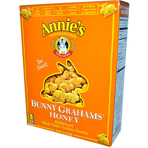 Annie's Homegrown, Кролики Грэхэмы, мед, 10 унций (283 г) (Discontinued Item) 