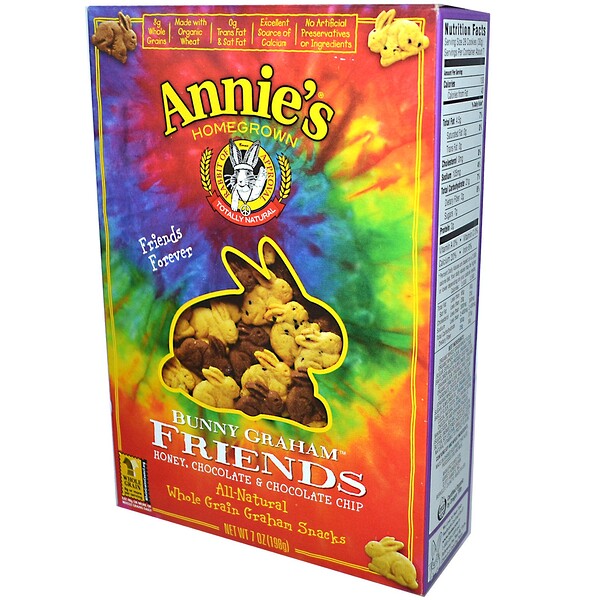 Annie's Homegrown, Bunny Graham Friends, Honey, Chocolate & Chocolate Chip, 7 oz (198 g) (Discontinued Item) 