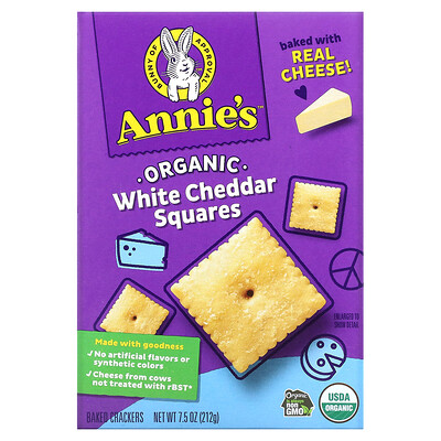 Купить Annie's Homegrown Organic White Cheddar Squares, 7.5 oz (212 g)