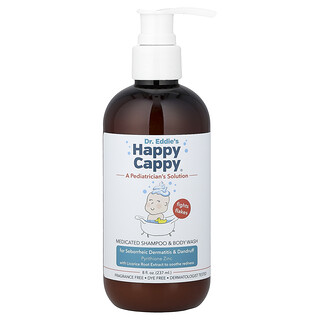 Happy Cappy, Champú y gel de ducha medicinal, Sin fragancia, 237 ml (8 oz. Líq.)