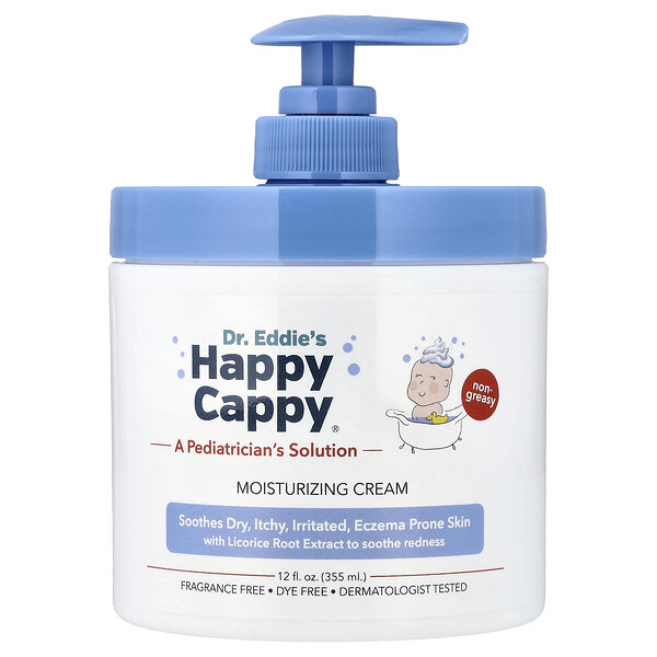 Happy Cappy Moisturizing Cream, Fragrance Free, 12 fl oz (355 ml)