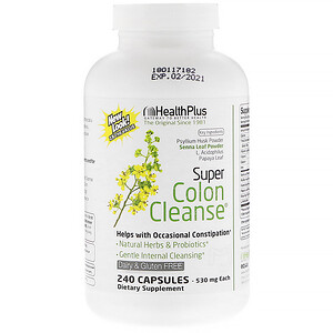 Отзывы о Хэлс Плас Инк, Super Colon Cleanse, 530 mg, 240 Capsules