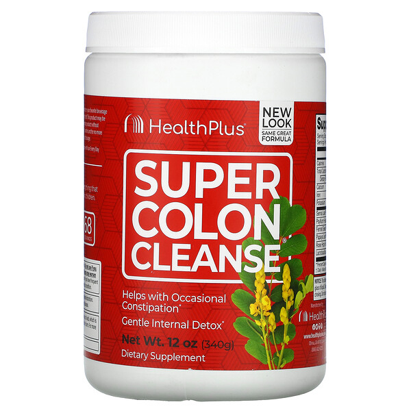 Health Plus, Super Colon Cleanse, для очищения толстой кишки, 340 г (12 унций)