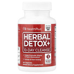 Herbal Detox+, 10-денне очищення, 40 капсул