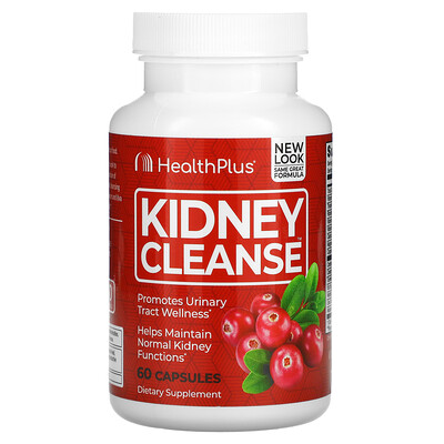 

Health Plus Kidney Cleanse, очищение почек, 60 капсул