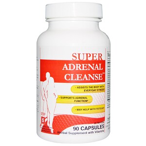 Отзывы о Хэлс Плас Инк, Super Adrenal Cleanse, Step 5, 90 Capsules