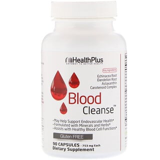 Health Plus, Blood Cleanse, 753 mg, 90 Capsules