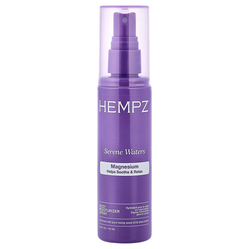 Hempz, Body Moisturizer Spray, Magnesium, Serene Waters, 3.4 fl oz (100 ml)