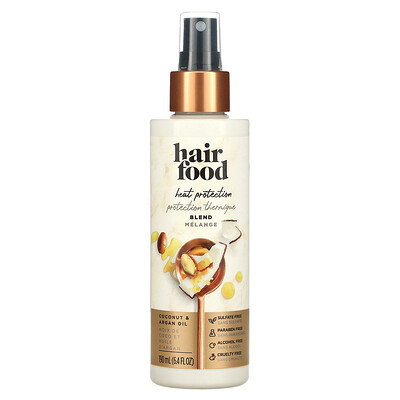 

Hair Food Heat Protection Blend Coconut & Argan Oil 6.4 fl oz (190 ml)