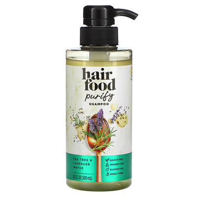 Hair Food Purify Shampoo, вода с чайным деревом и лавандой, 300 мл (10,1 жидк. Унции)
