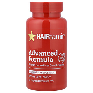 HAIRtamin, Fórmula avanzada, 30 cápsulas veganas