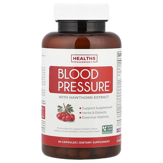 Healths Harmony, Presión arterial con extracto de espino`` 90 cápsulas