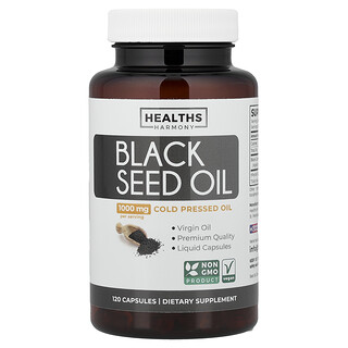 Healths Harmony, Aceite de semilla de comino negro, 120 cápsulas (500 mg por cápsula)