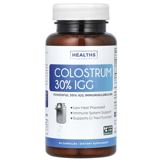 Healths Harmony, Calostro con 30 % de IGG, 60 cápsulas (500 mg por cápsula)