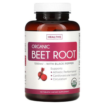 

Healths Harmony Organic Beet Root 675 mg 120 Tablets