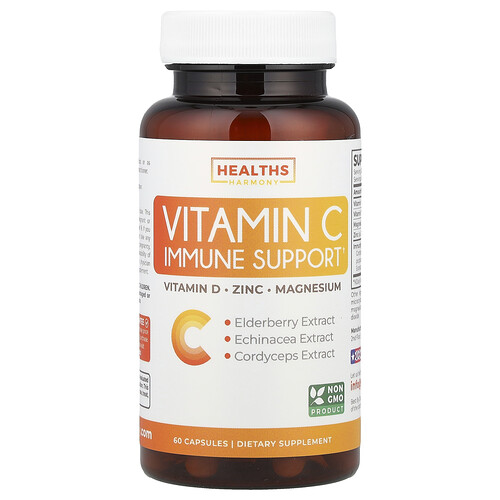 ヘルスハーモニー Healths Harmony, Vitamin C Immune Support、60粒