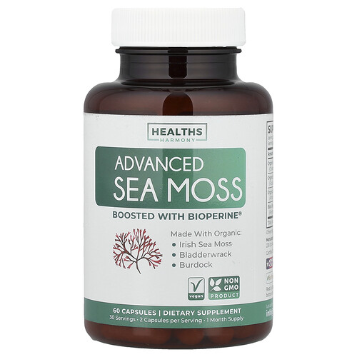 Healths Harmony Advanced Sea Moss, 60 Capsules