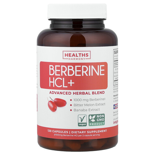 Healths Harmony, Berberin HCL+, 120 Kapseln (500 mg pro Kapsel)