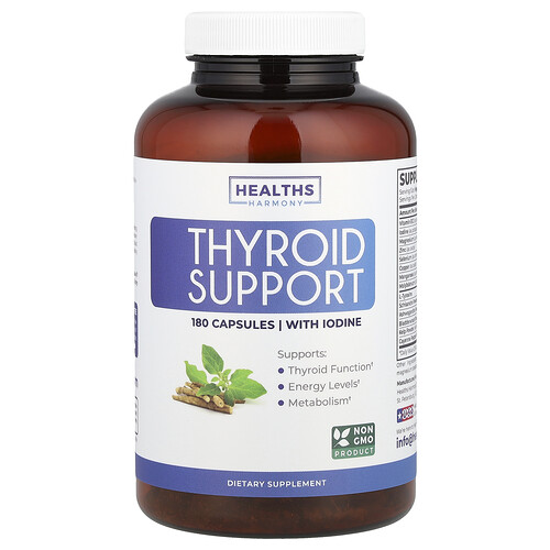 Healths Harmony Thyroid Support With Iodine, 180 Capsules