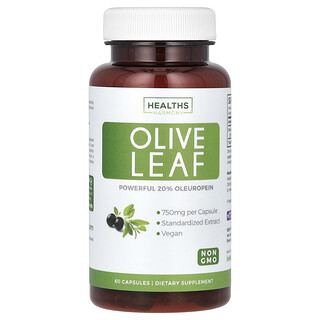 Healths Harmony, Frunze de măslin, 750 mg, 60 capsule